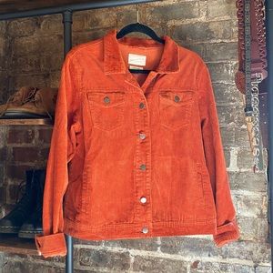 NWOT Universal Thread Orange Corduroy Freeborn Jacket - Size XL
